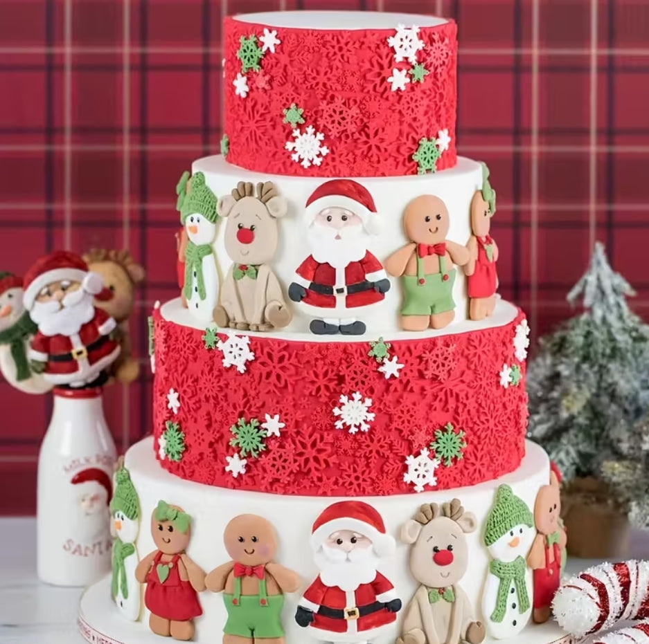 Santa-Silikonform und Rentier-Schneemann