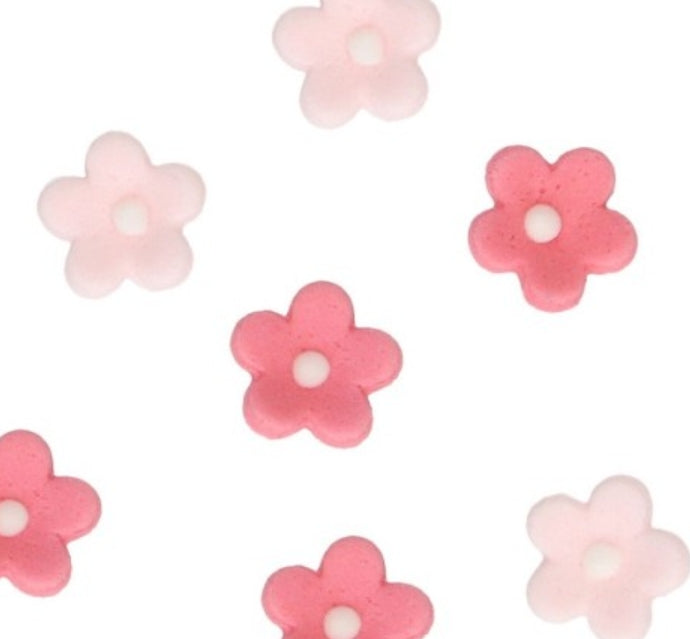 Zuckerdekor Blumen pink und rosa klein