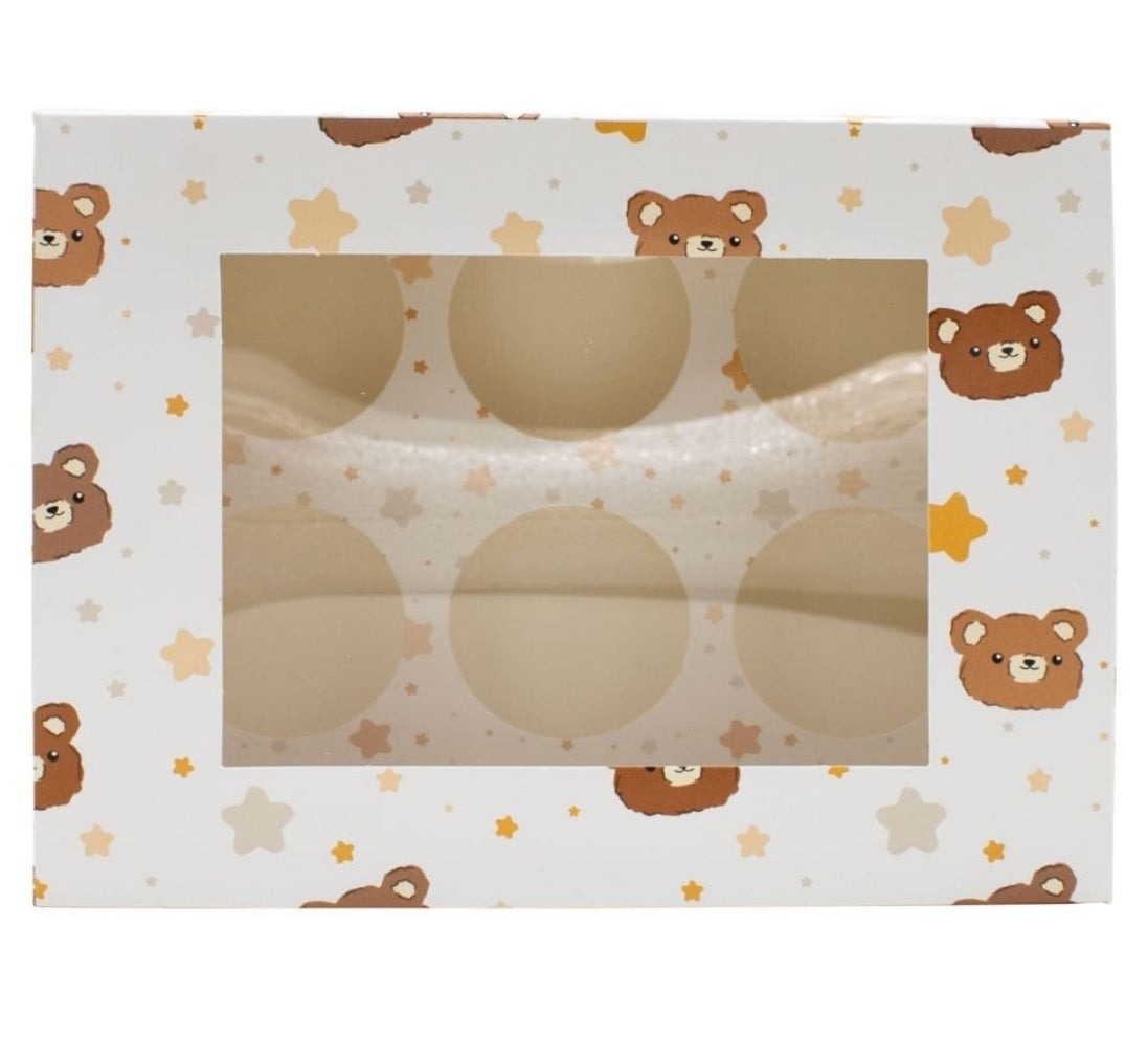 Simply Making Cupcake Box - Bear & Star, 2 Stück