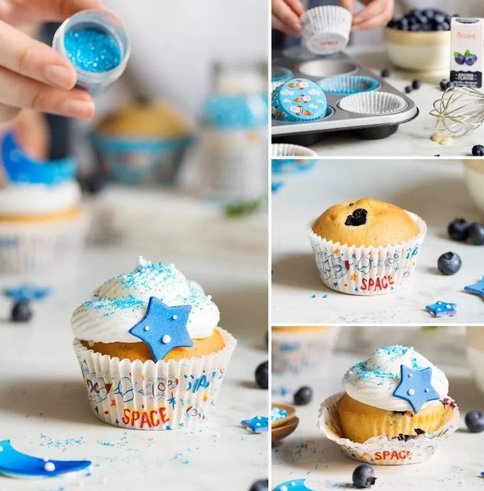 Cupcake-Förmchen Weltall, 36 Stück
