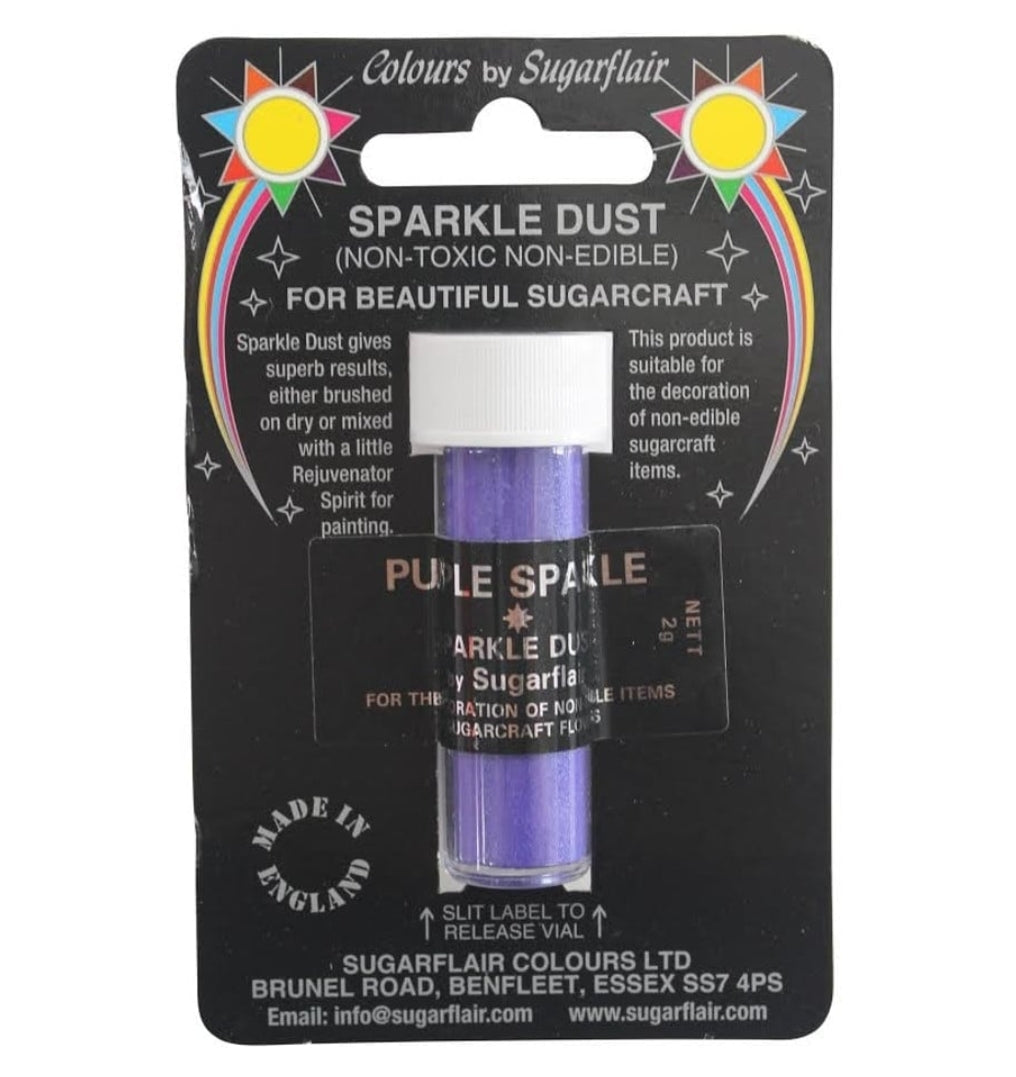 Sugarflair Lila, Giftfreier Sparkle Dust 2g