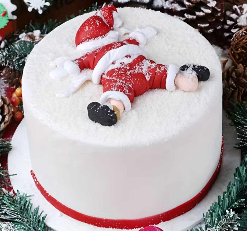 Große 3D Weihnachtsmann-Silikonform