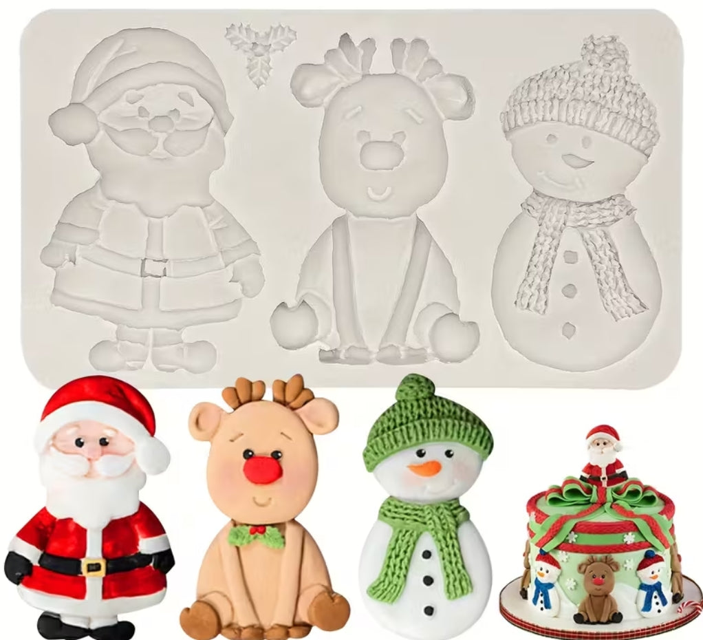 Santa-Silikonform und Rentier-Schneemann