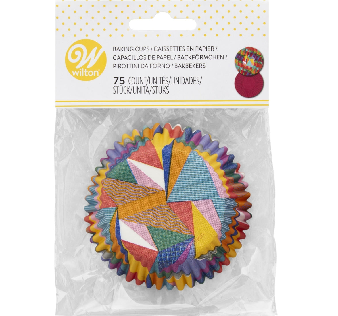 Wilton Baking Cups Duo Pop Art Triangle and Solid Purple