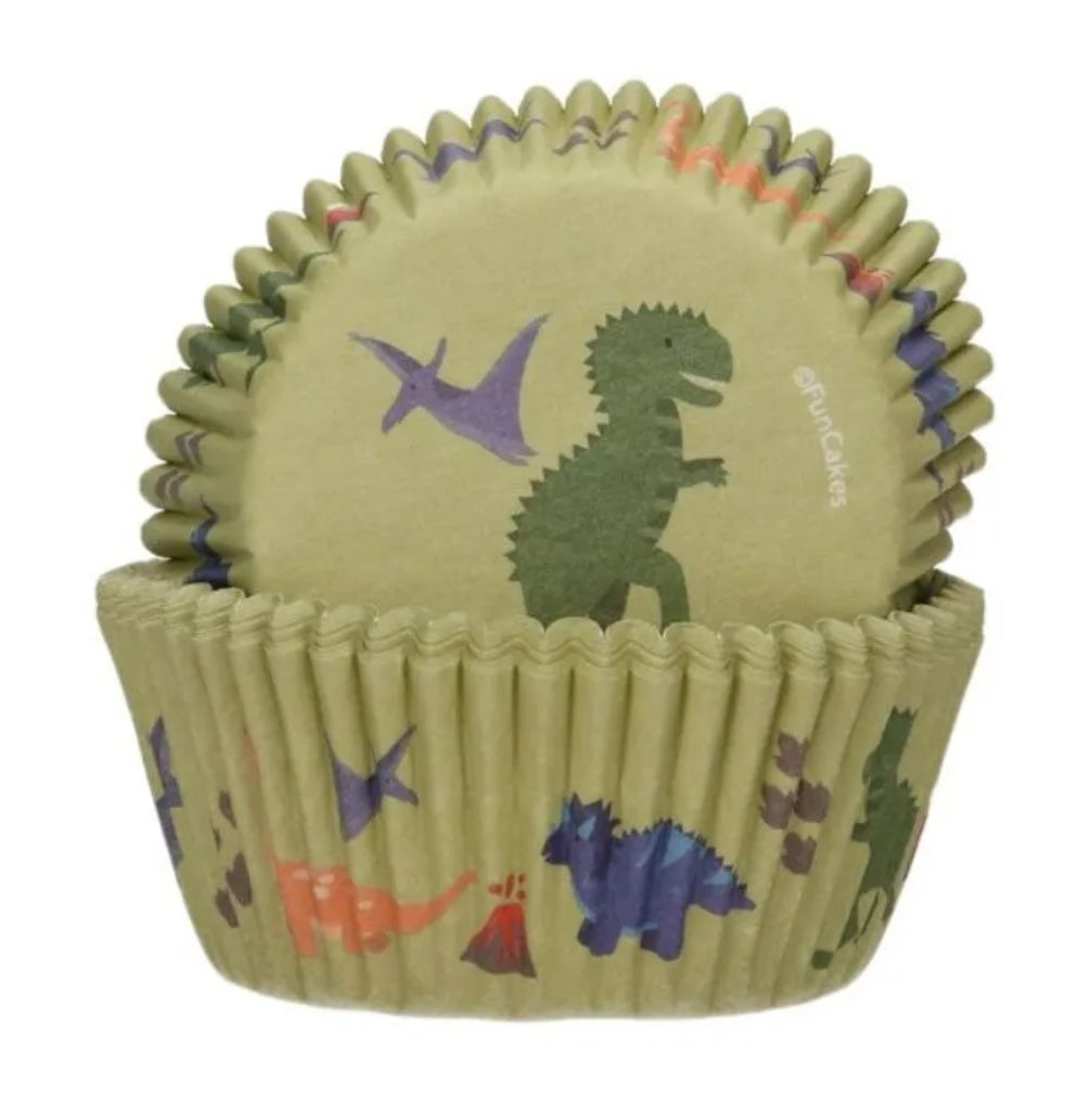 FunCakes Cupcakes-Backförmchen Dino, 48 Stück