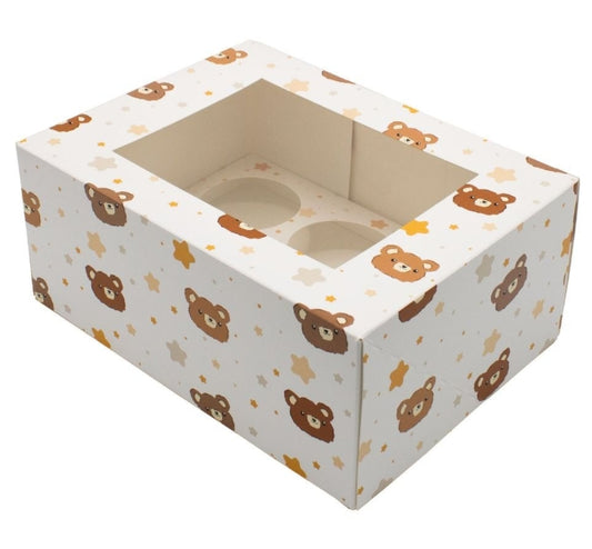 Simply Making Cupcake Box - Bear & Star, 2 Stück