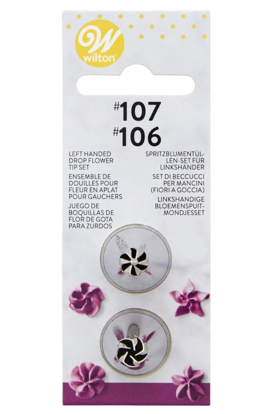 Wilton Spritztülle – Set Linkshänder (106L, 107L)