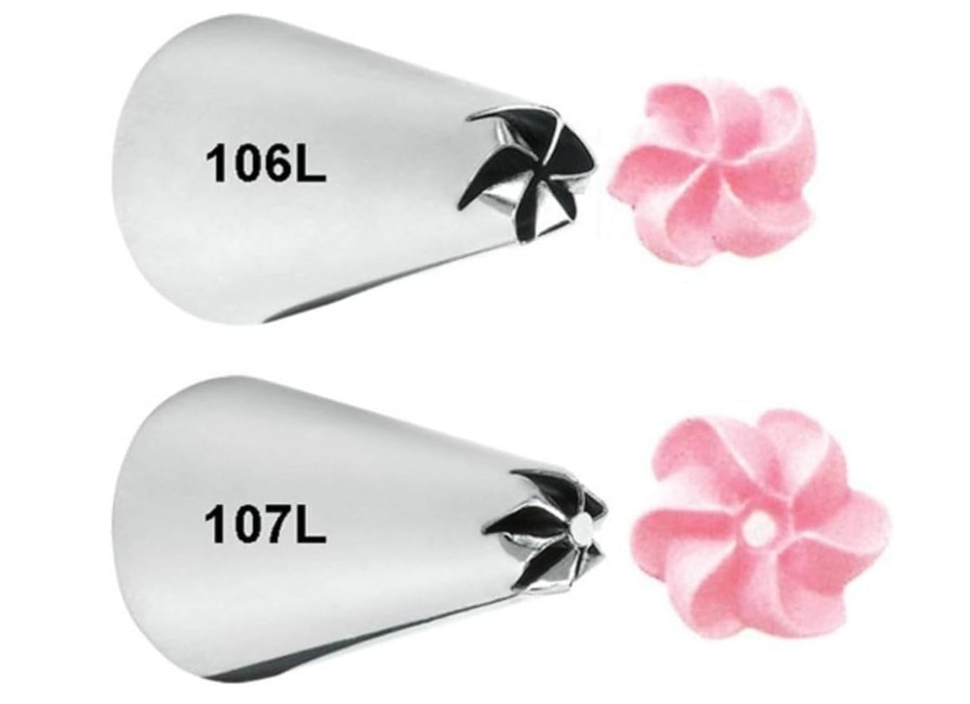 Wilton Spritztülle – Set Linkshänder (106L, 107L)