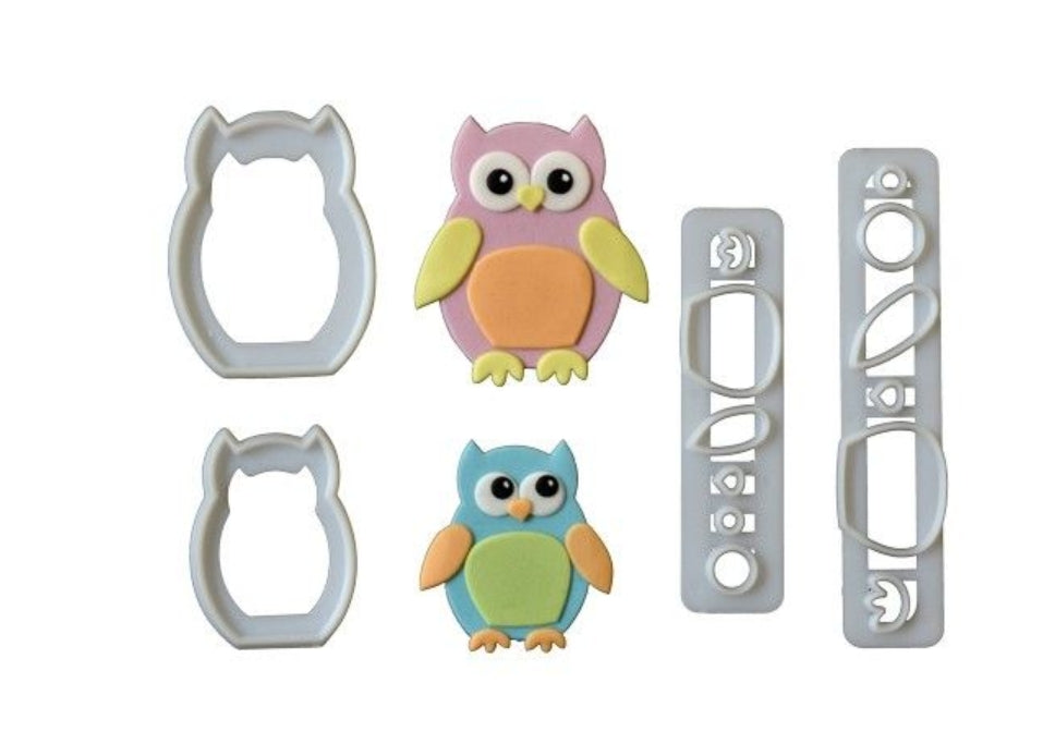 FMM Eulen Ausstecher Mama & Baby 4er Set