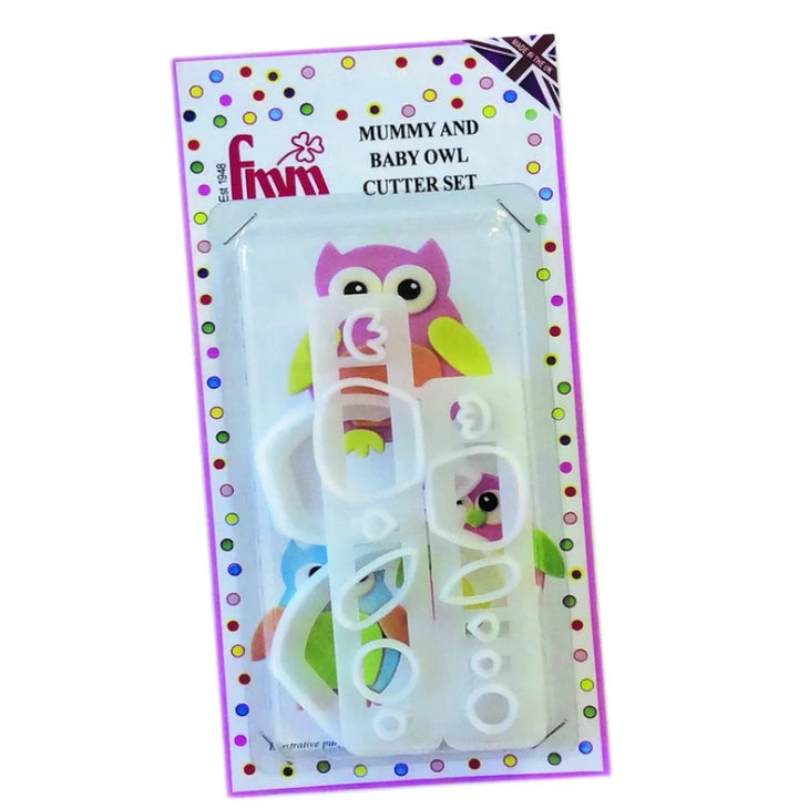 FMM Eulen Ausstecher Mama & Baby 4er Set