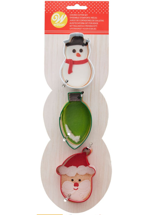 Wilton, Ausstechformen - Schneemann, Glühbirne, Weihnachtsmann