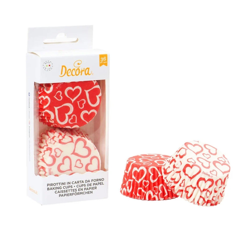 Decora, Cupcake Förmchen Herzen, 36 Stück