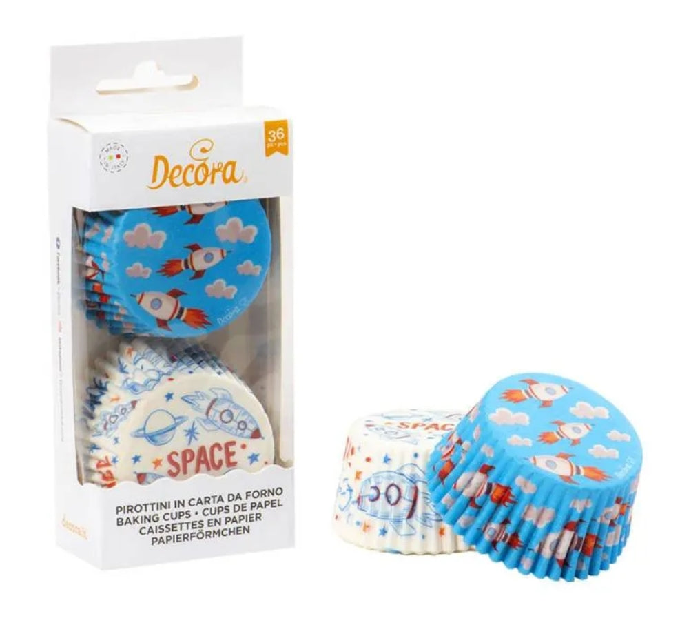 Cupcake-Förmchen Weltall, 36 Stück