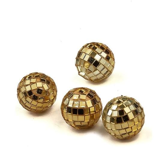 Goldene Mini Tortendeko Bälle 11 Stück