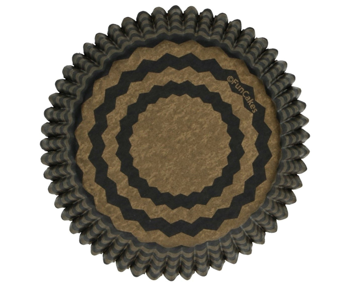 FunCakes Cupcakes Chevron Gold 48 Stk.