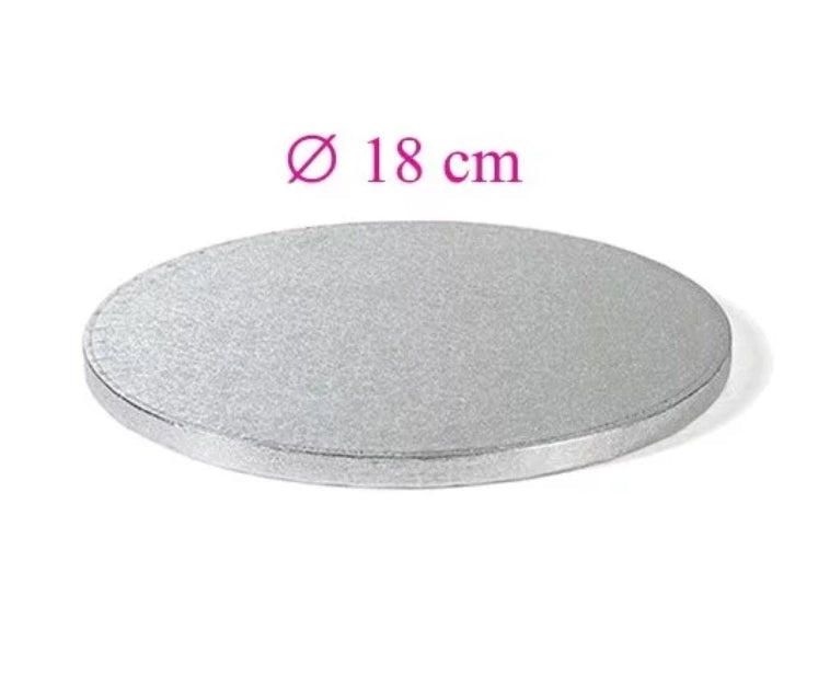 Runde silberne Tortenplatte 18 cm