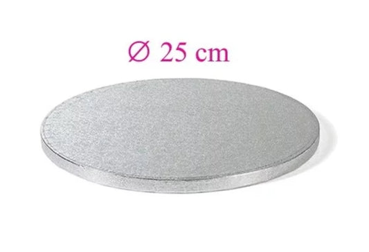Runde silberne Tortenplatte 25 cm