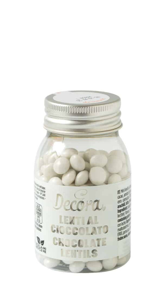 Mini lenti al cioccolato al latte bianche