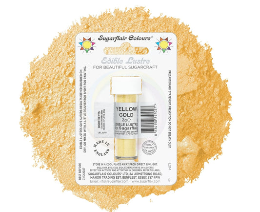 Sugarflair Gelbgold ,essbare Lustre Dusting-Farbe