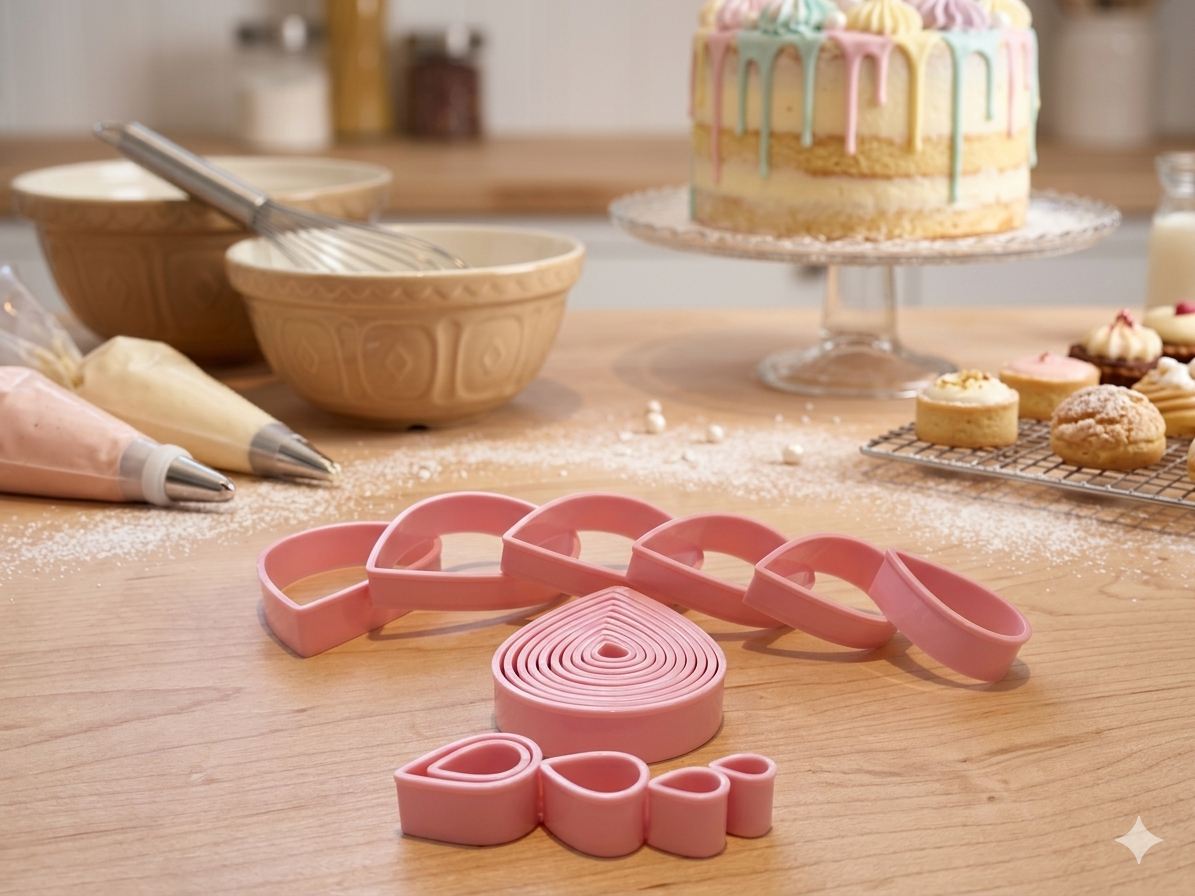 Rosenausstecher Wassertropfenform Fondant