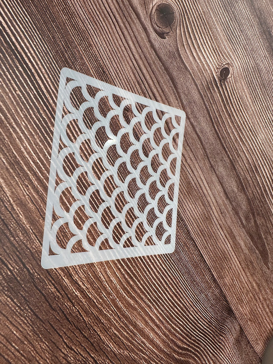 Stencil Prägematte Schuppen
