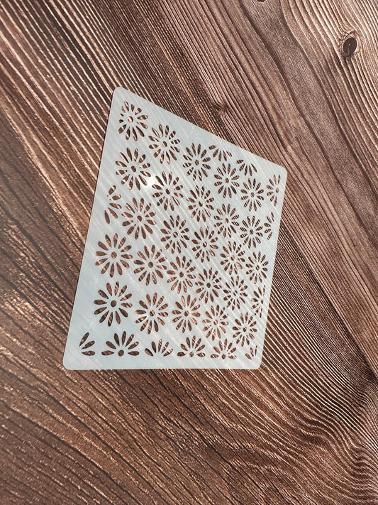 Stencil Prägematte Blumen