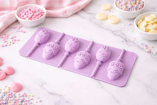 Silikonform für Lollis mit Ostermotiven
