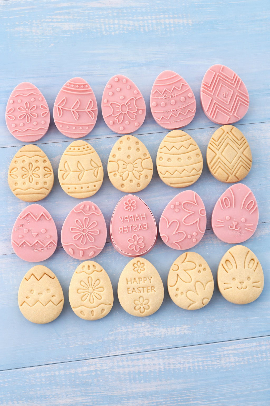 Pastellfarbene Osterstempel