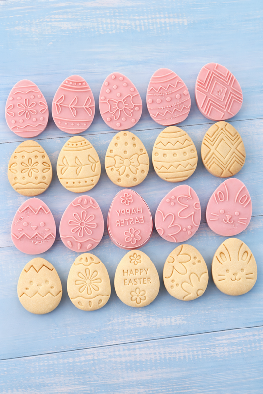Pastellfarbene Osterstempel