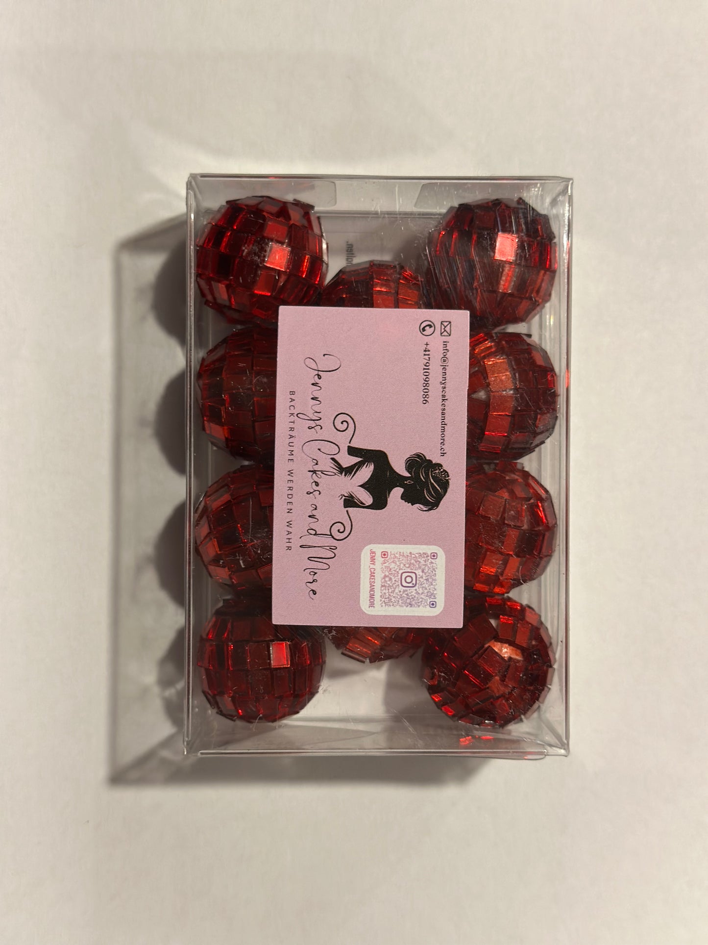 Rote Mini Tortendeko Bälle 11 Stück